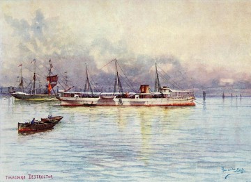 Spanish warship Destructor Oil Paintings